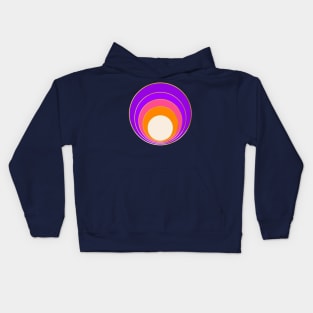 Groovy mod circle design Kids Hoodie